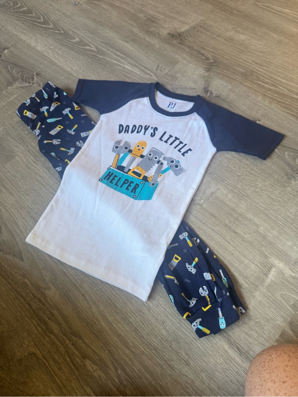 The Children's Place Navy and White "Daddy's Little Helper" Pajama Set